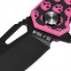 M-TAC Folding Knife Skull Black/Pink, Compact, lightweight everyday carry engineered with expressive design and reliable performance